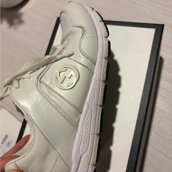 Gucci Cream White Shoes and Satin Dust Bag - Picture 5 of 10
